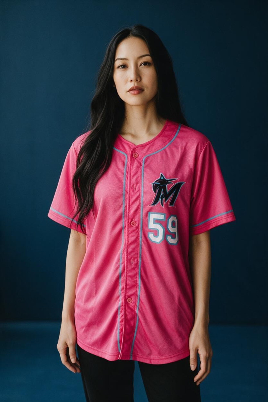 Barbie Miami Marlins Game Day Baseball Jersey Pink